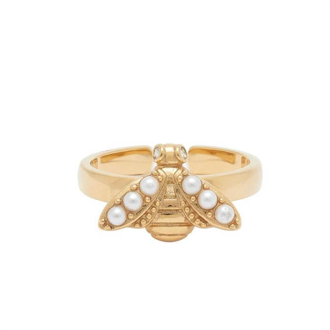 Olivia Burton Pearl Bee Gold Ring